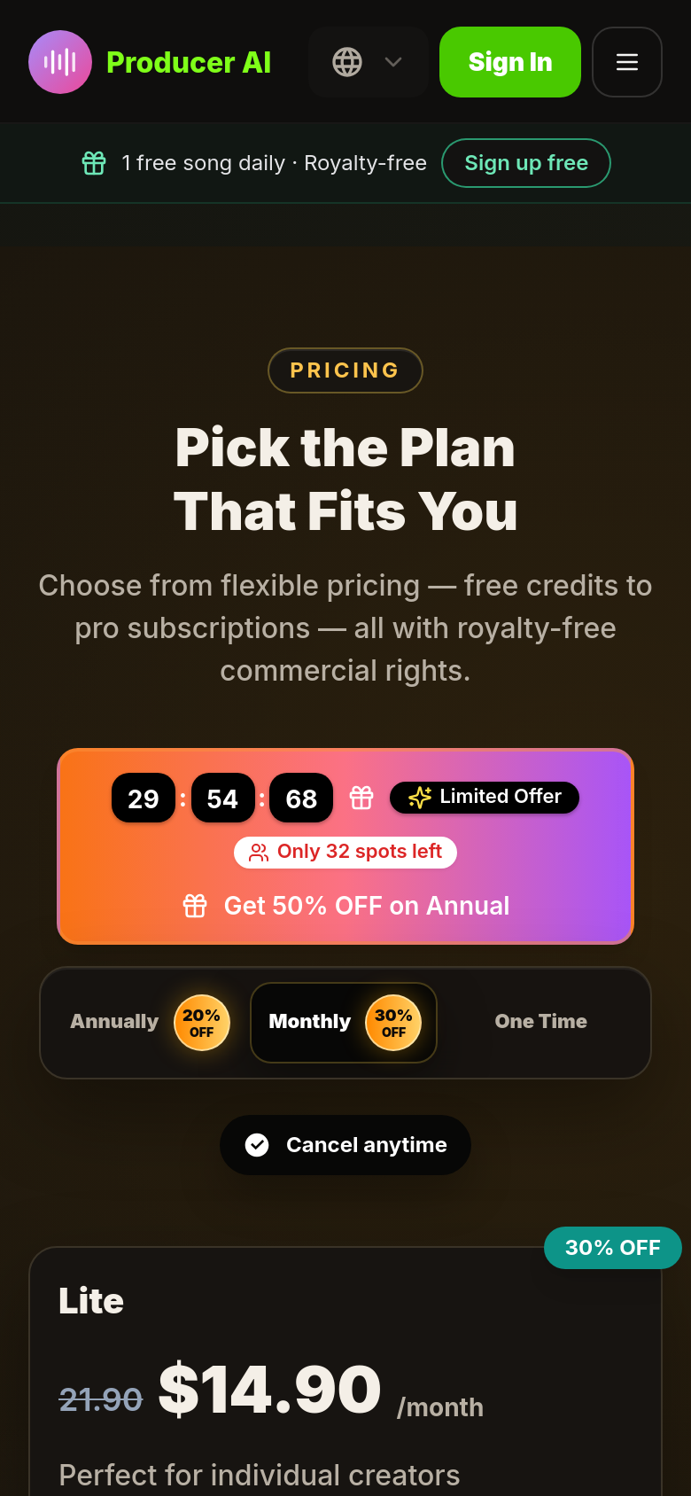 Pricing