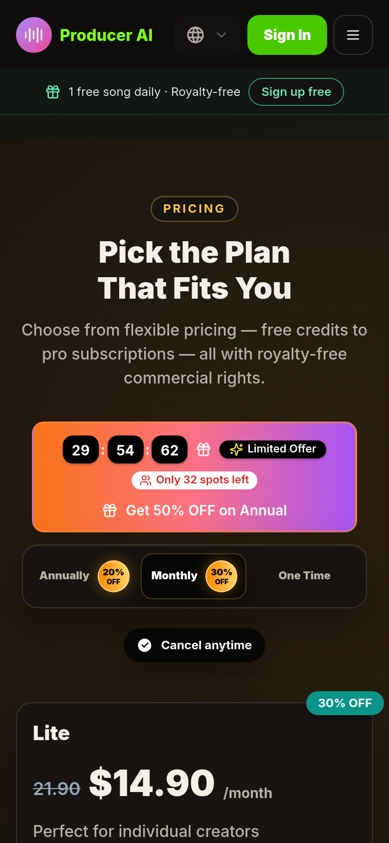 Pricing