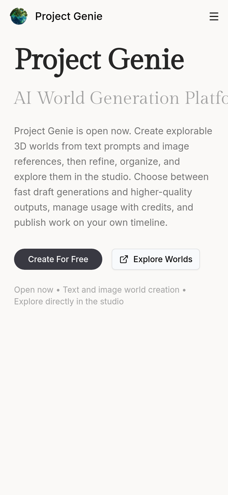 Homepage / Lander