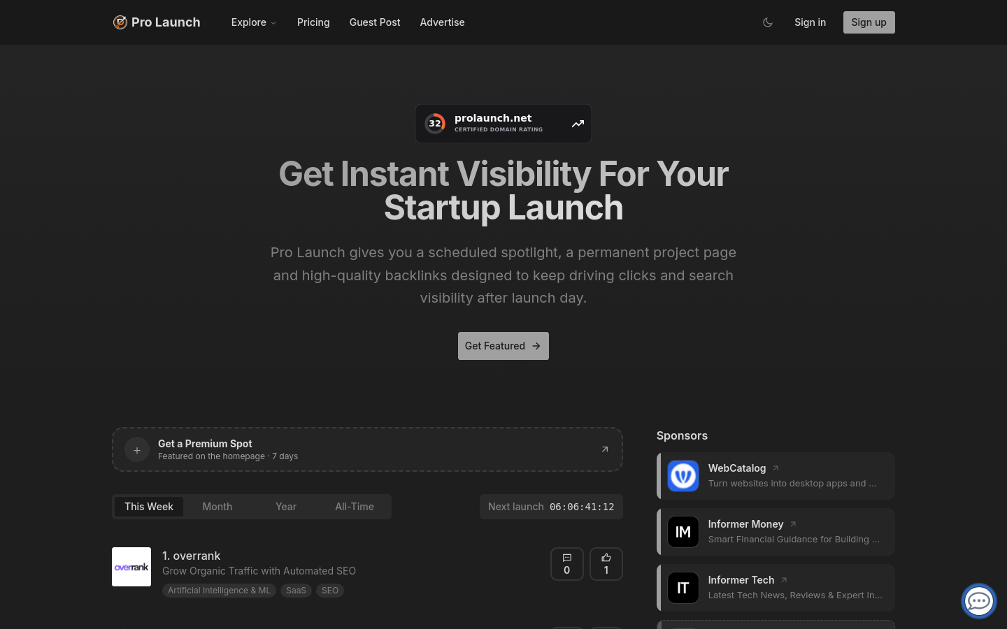 Captured Homepage / Lander
