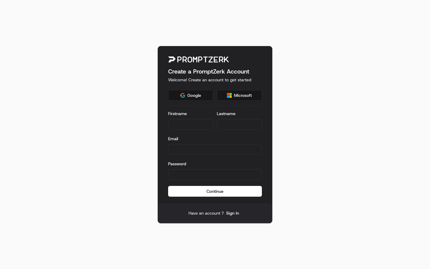 Signup