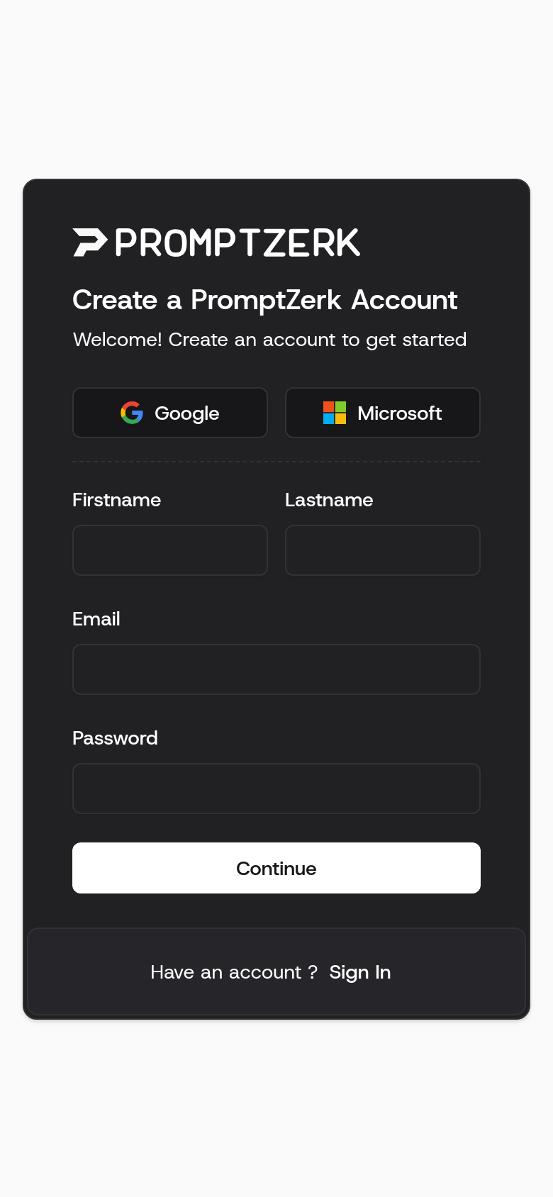 Signup