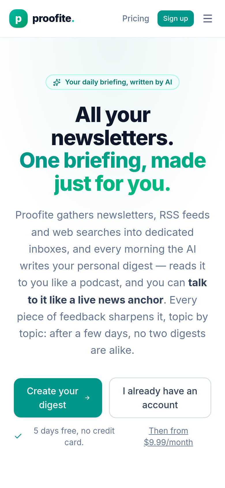 Homepage / Lander