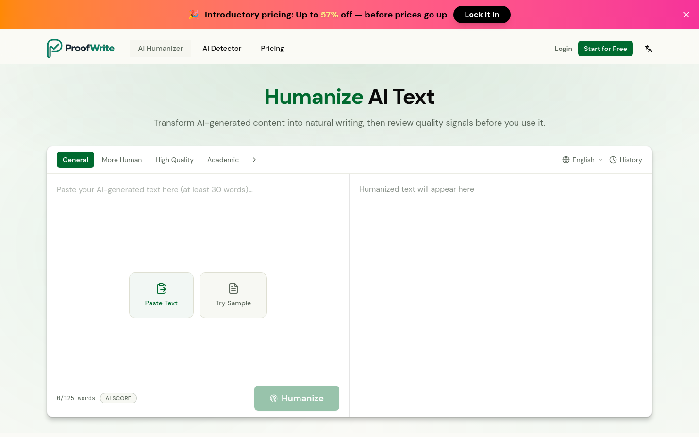 Captured Homepage / Lander