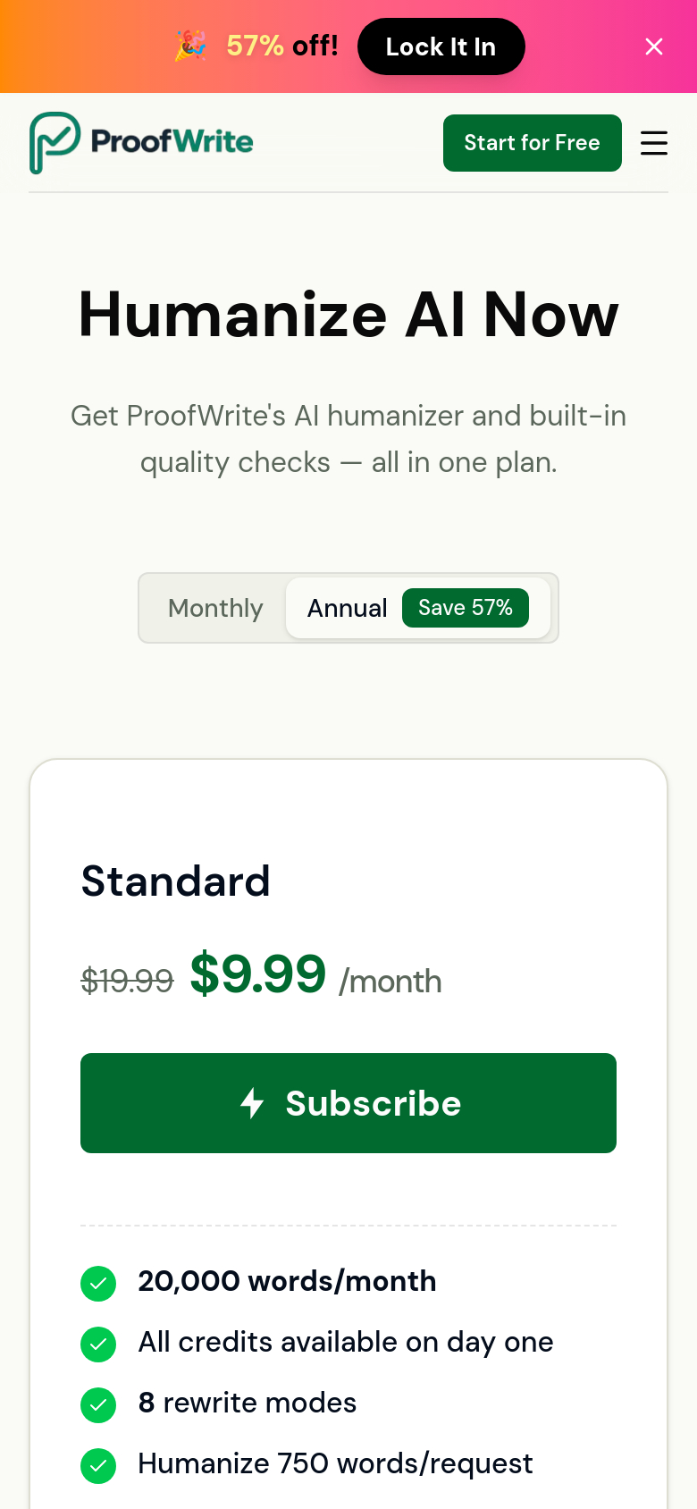 Pricing