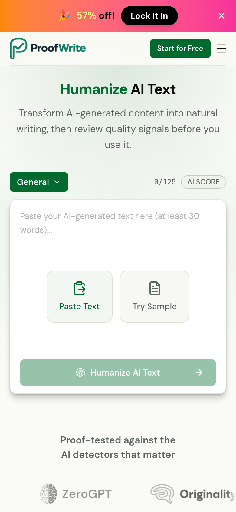 Homepage / Lander