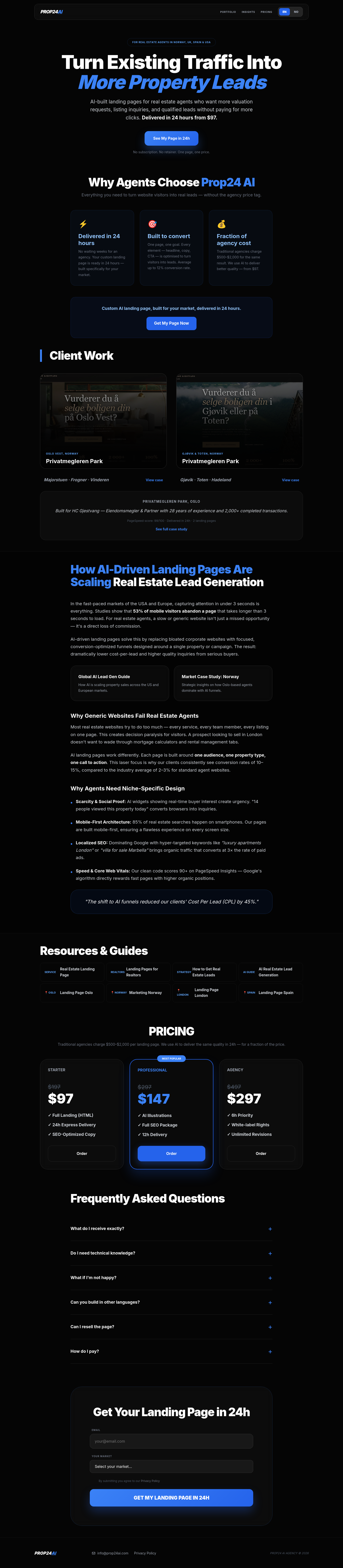 FAQ section from prop24ai.com