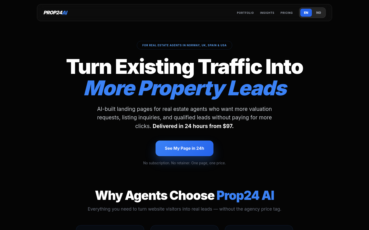 Captured Homepage / Lander