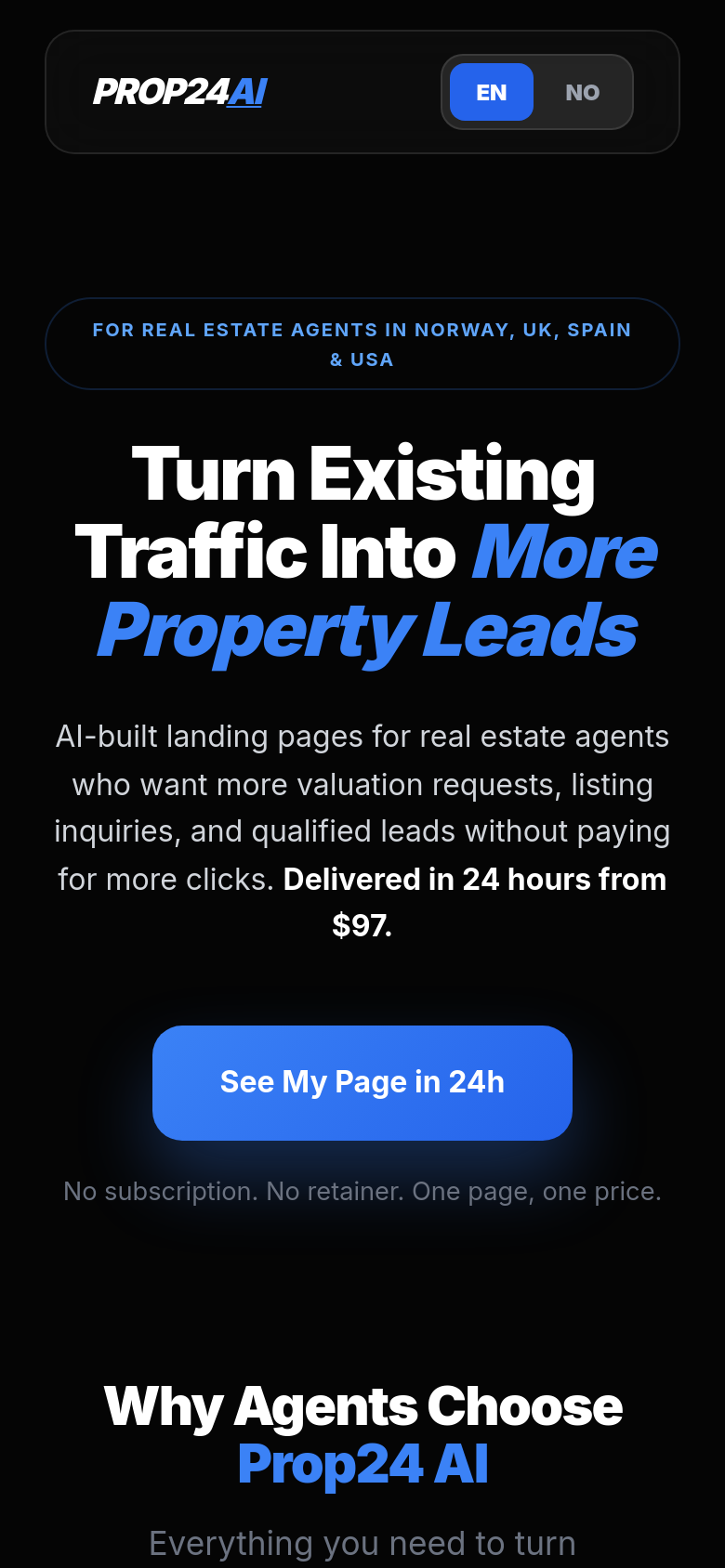 Homepage / Lander