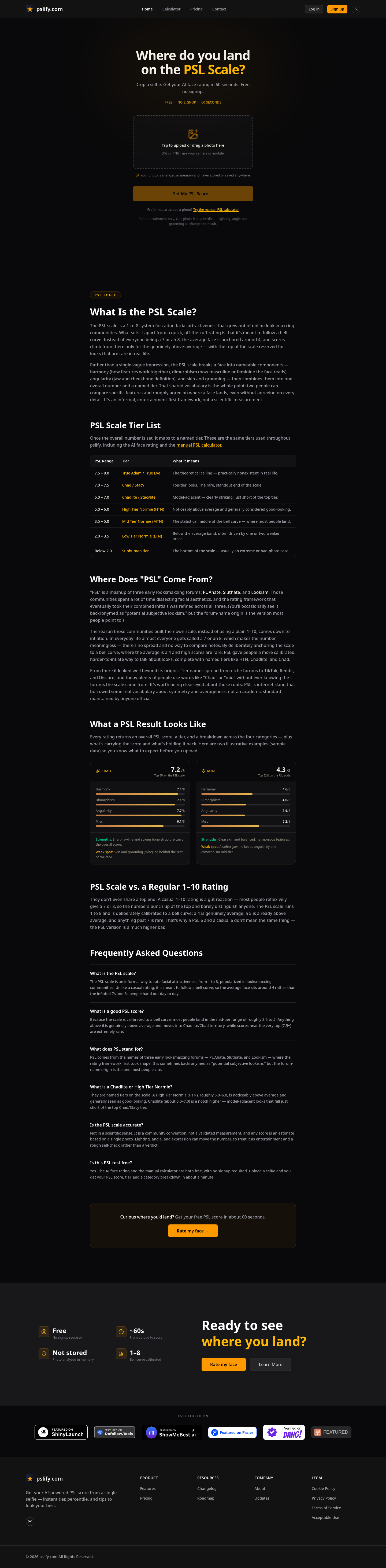 Nav section of pslify.com