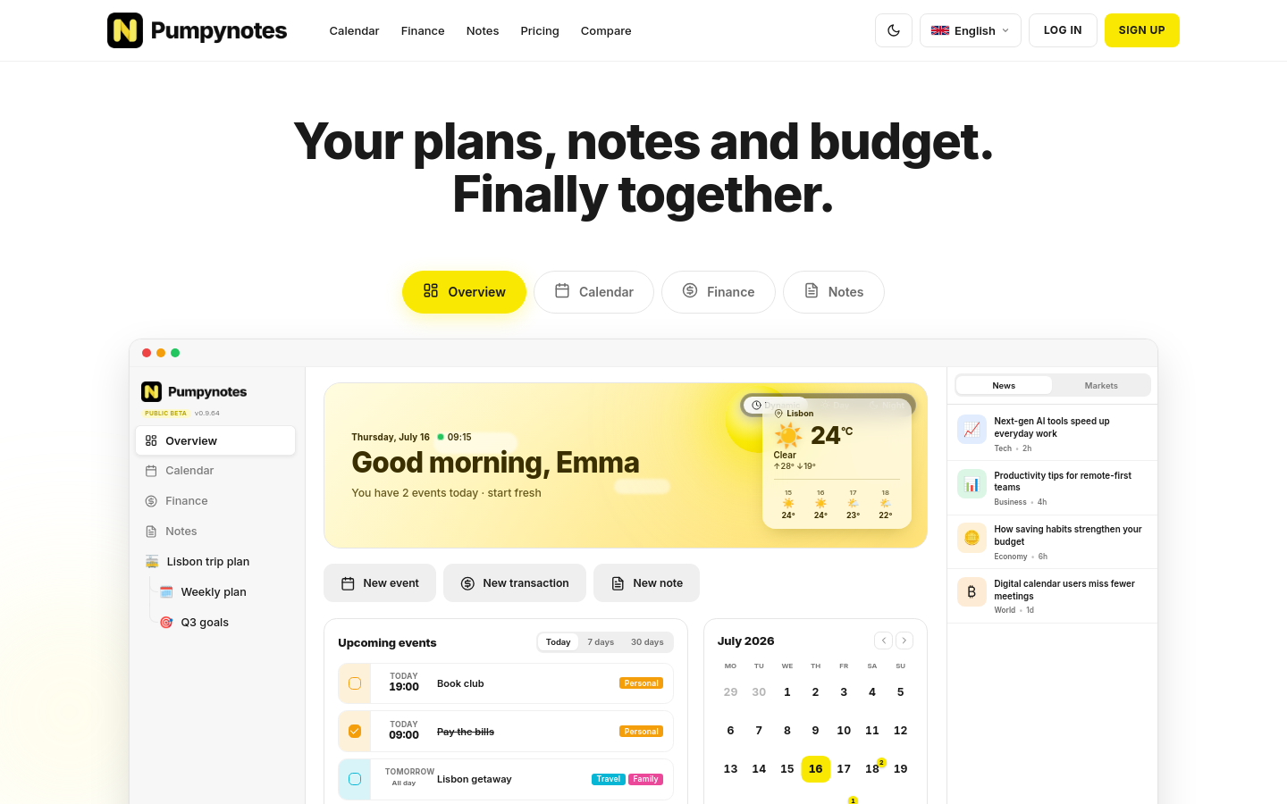 Captured Homepage / Lander