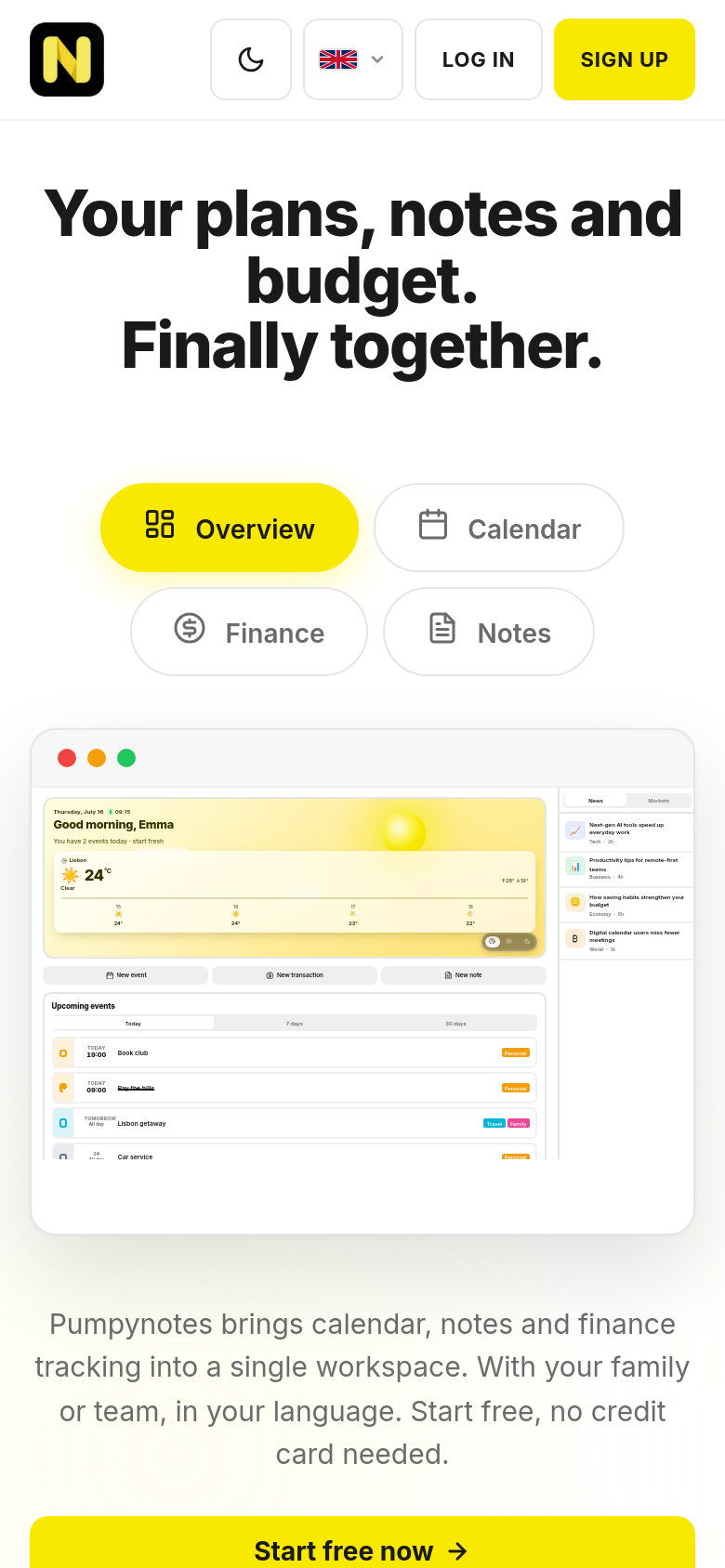Homepage / Lander