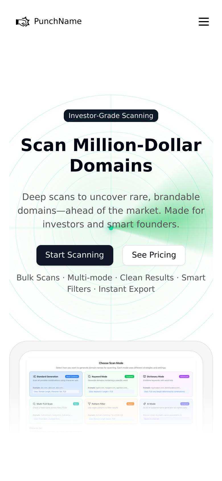 Homepage / Lander