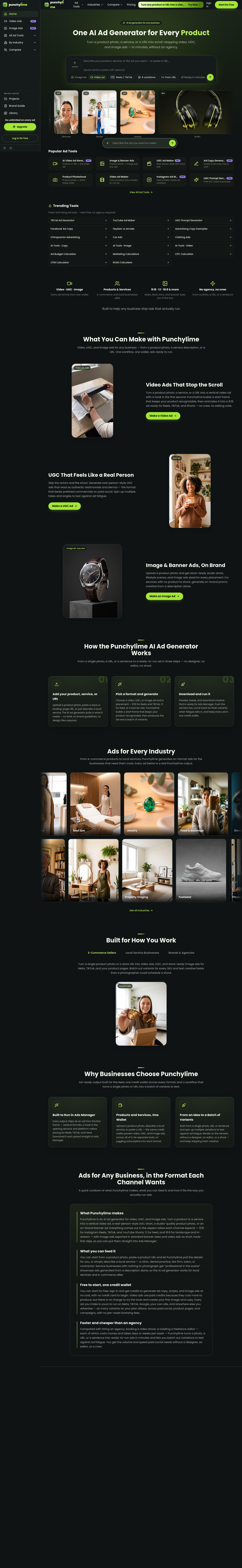 Nav section of punchylime.com