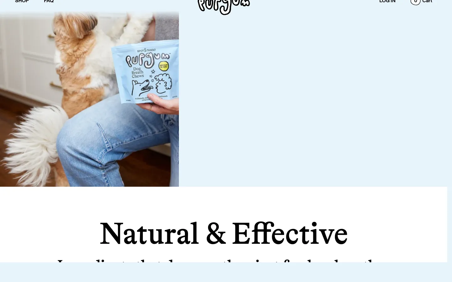 Product page (Medium Dogs)