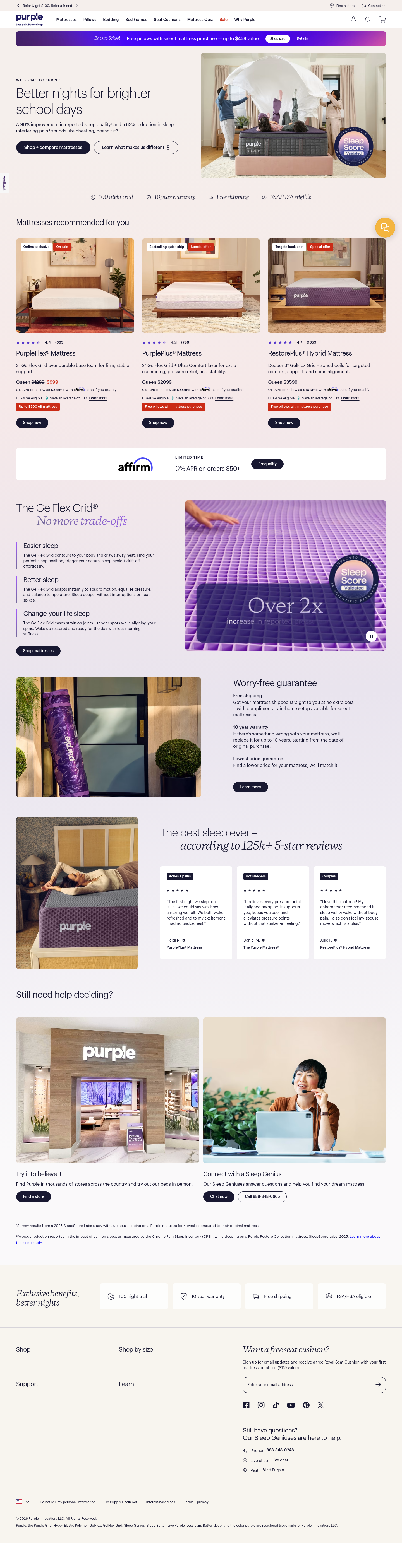 purple.com — Hero + Pricing