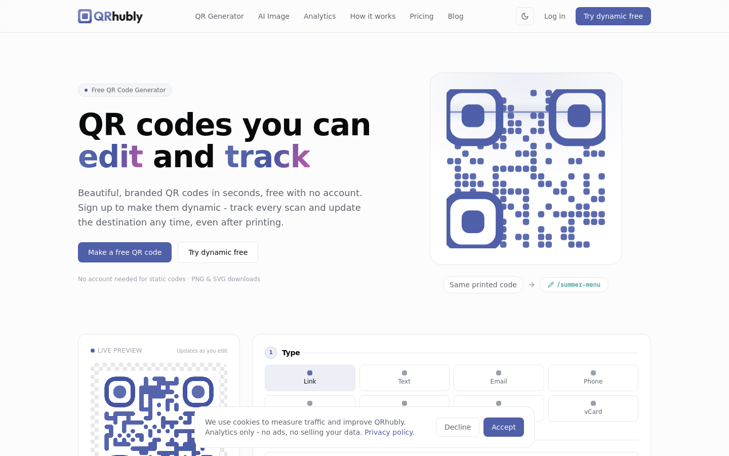qrhubly.com section