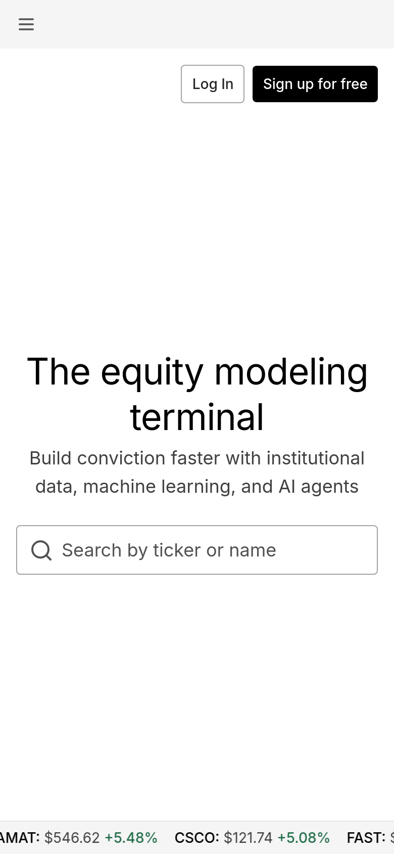 Homepage / Lander
