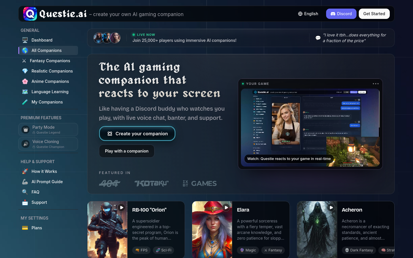 Captured Homepage / Lander