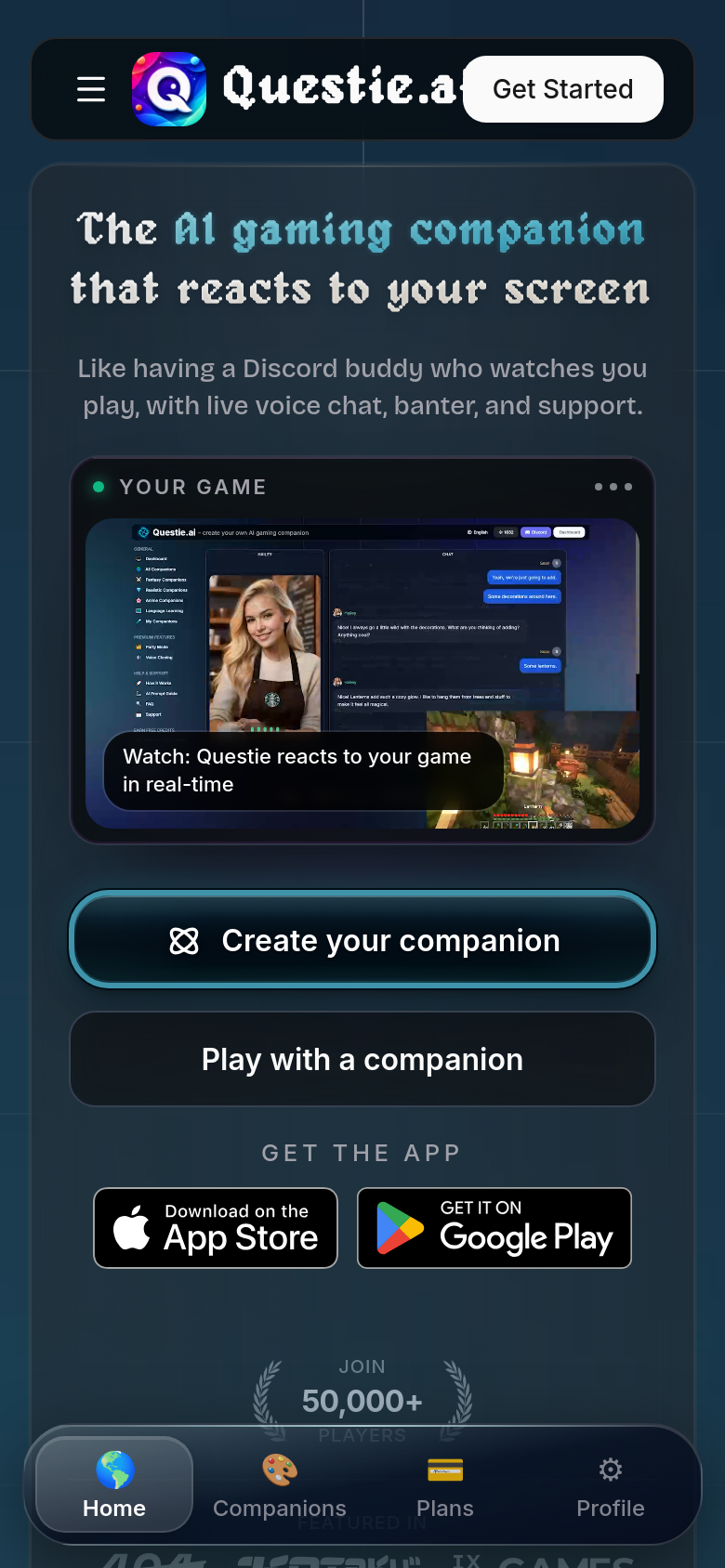 Homepage / Lander