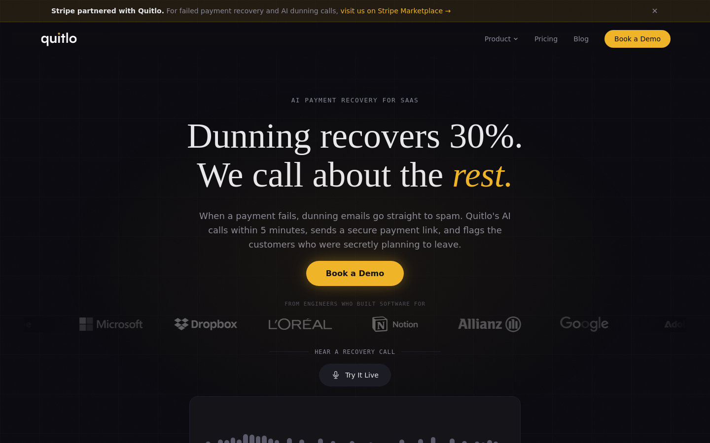 Captured Homepage / Lander