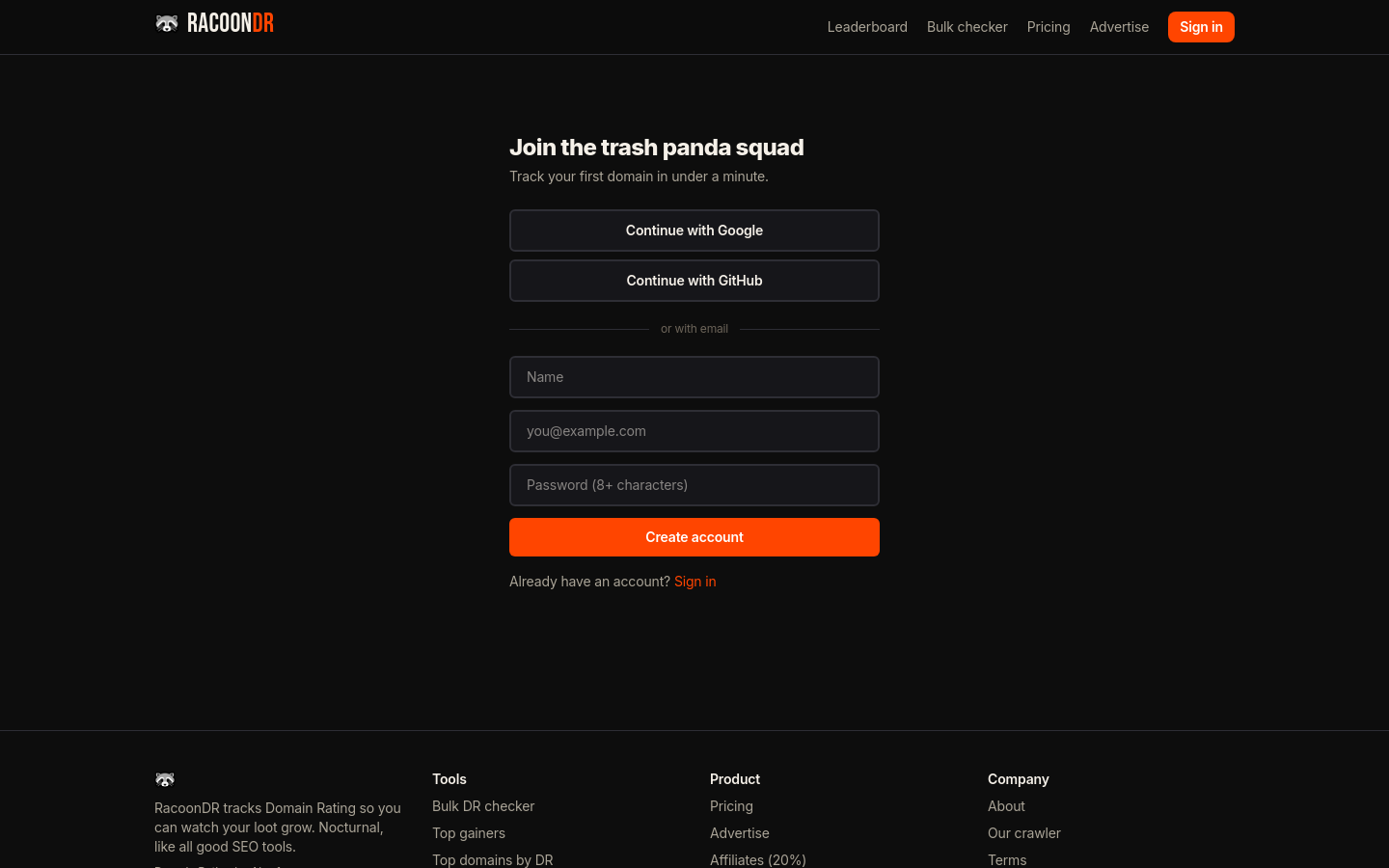 Signup