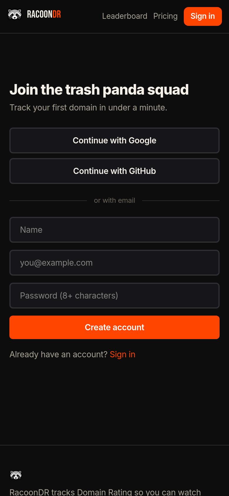 Signup