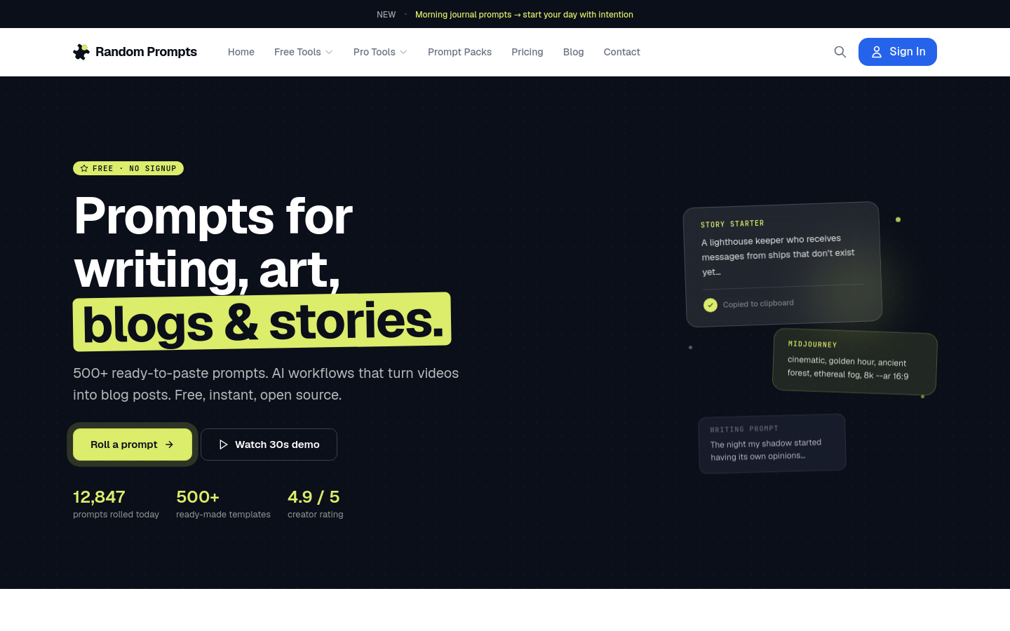 Captured Homepage / Lander