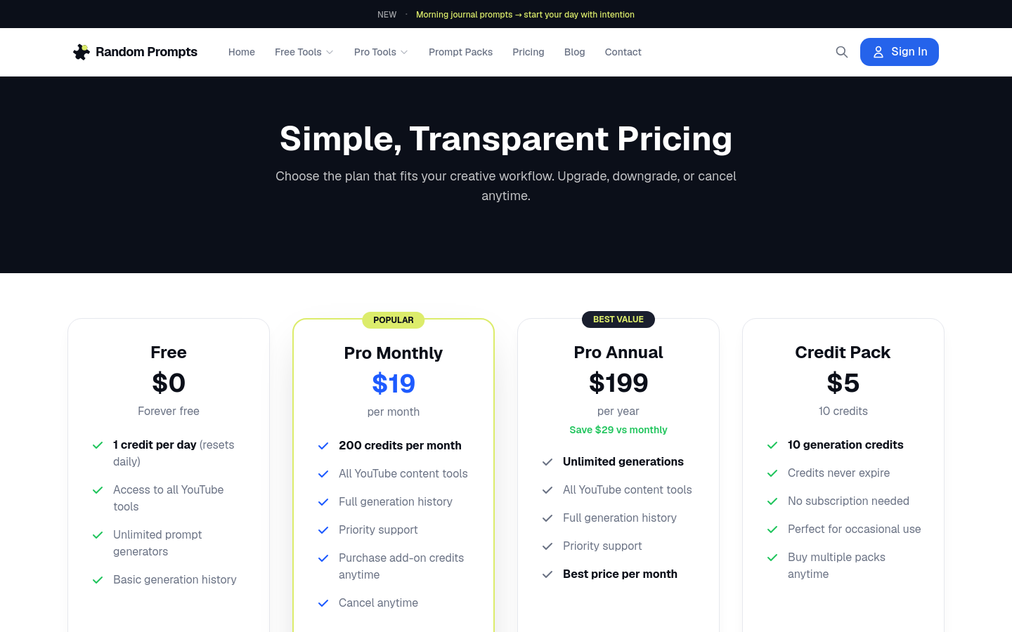 Pricing