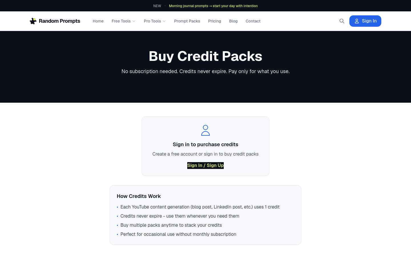 Buy Credits