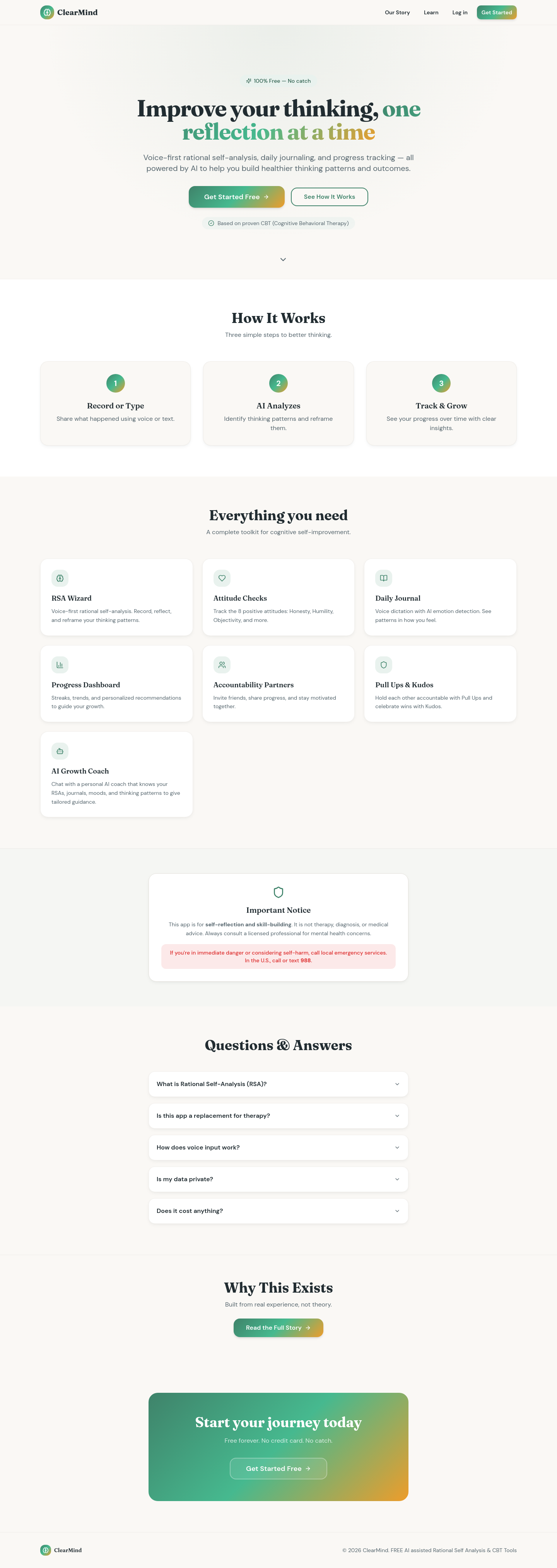 Nav section of rationalselfanalysis.com