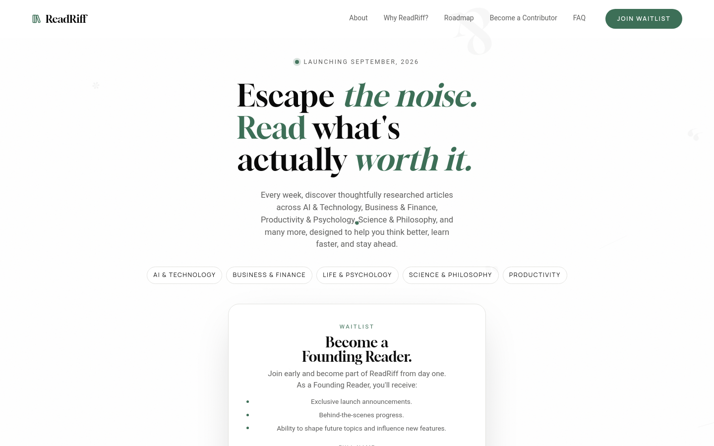 Captured Homepage / Lander
