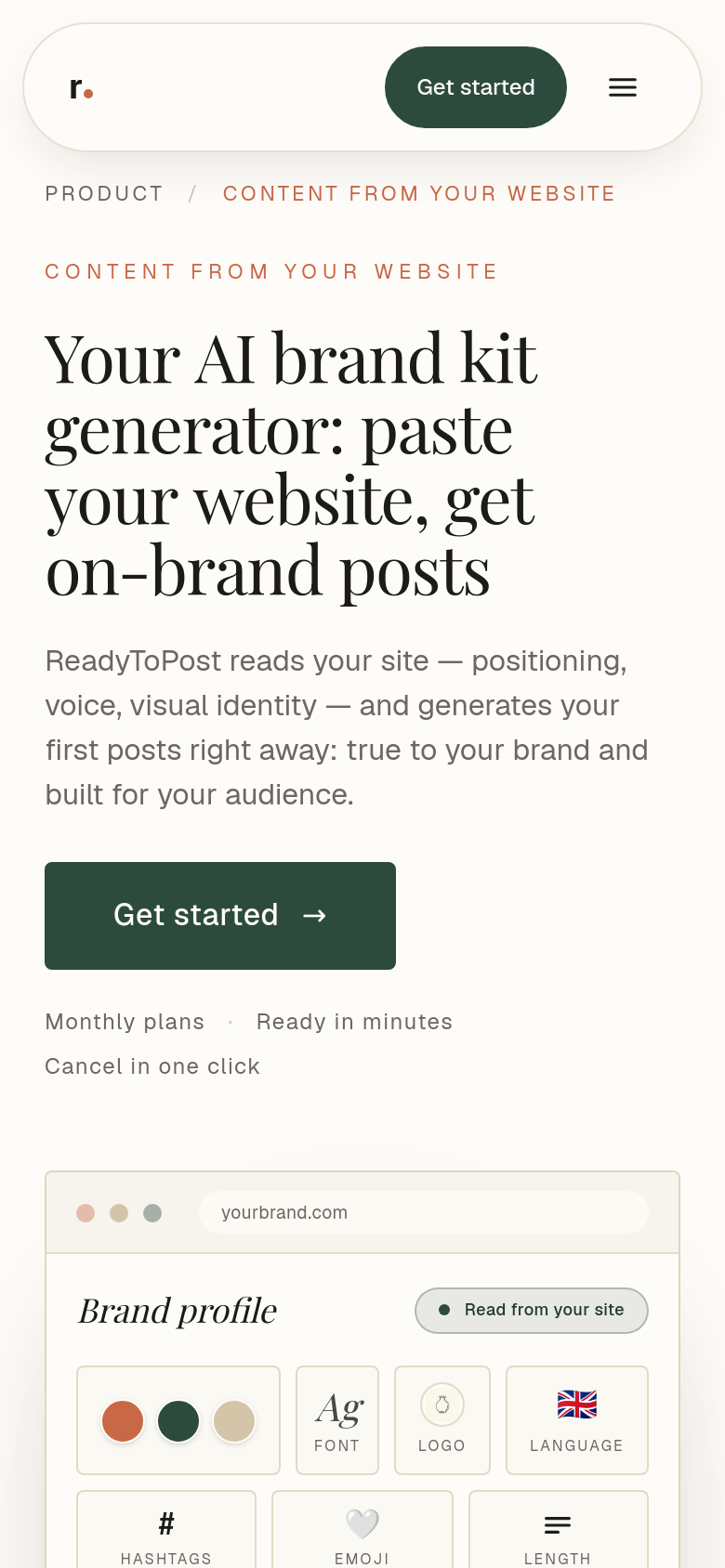 Features Ai Social Media Content From Your Website