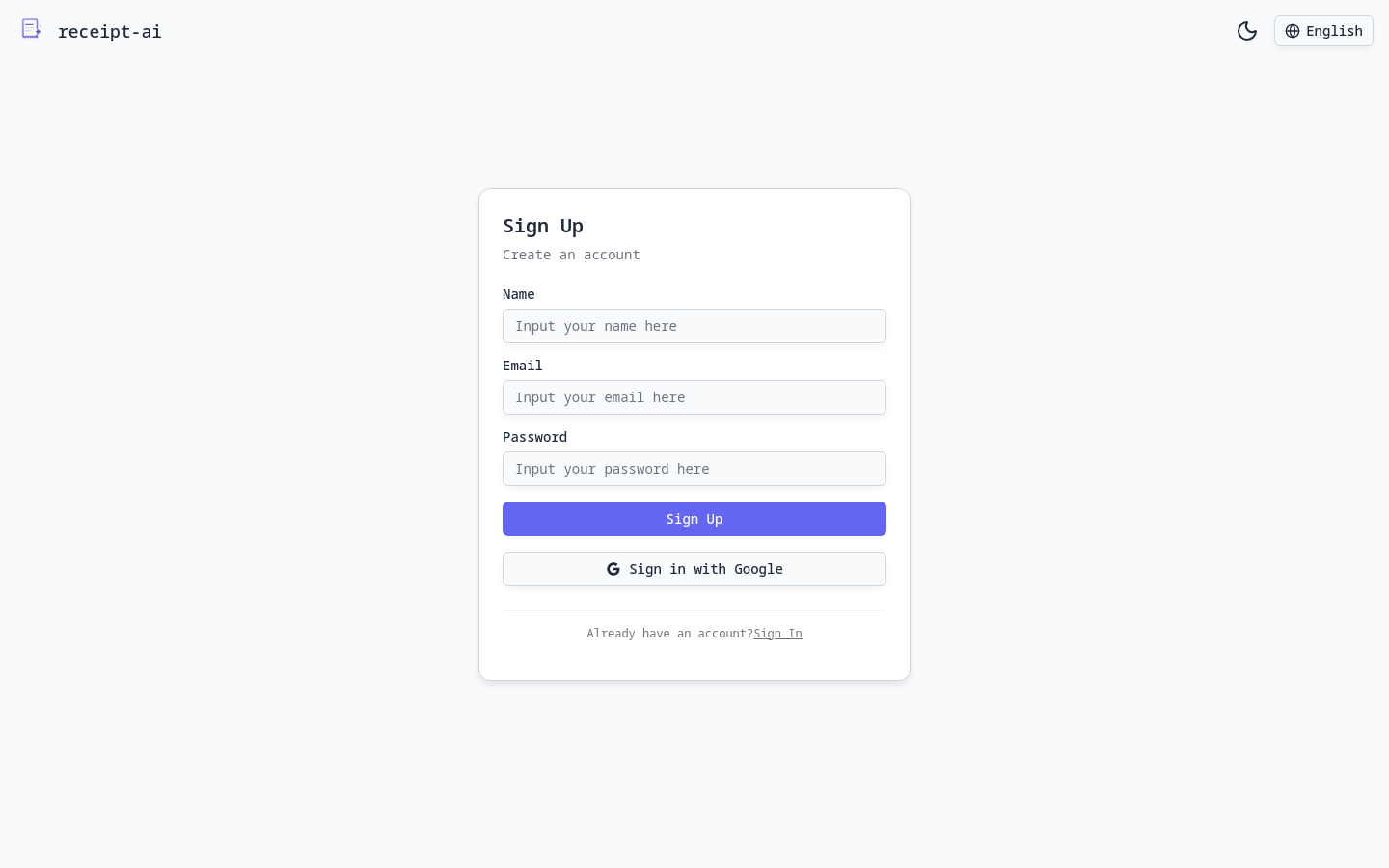 Sign Up
