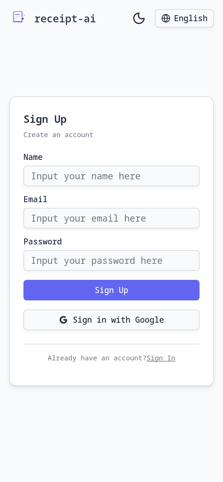 Sign Up