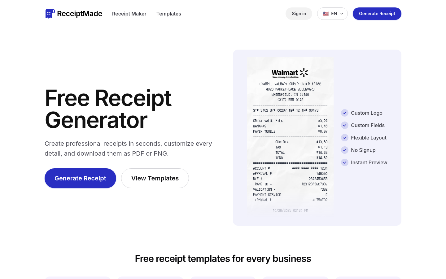 Captured Homepage / Lander