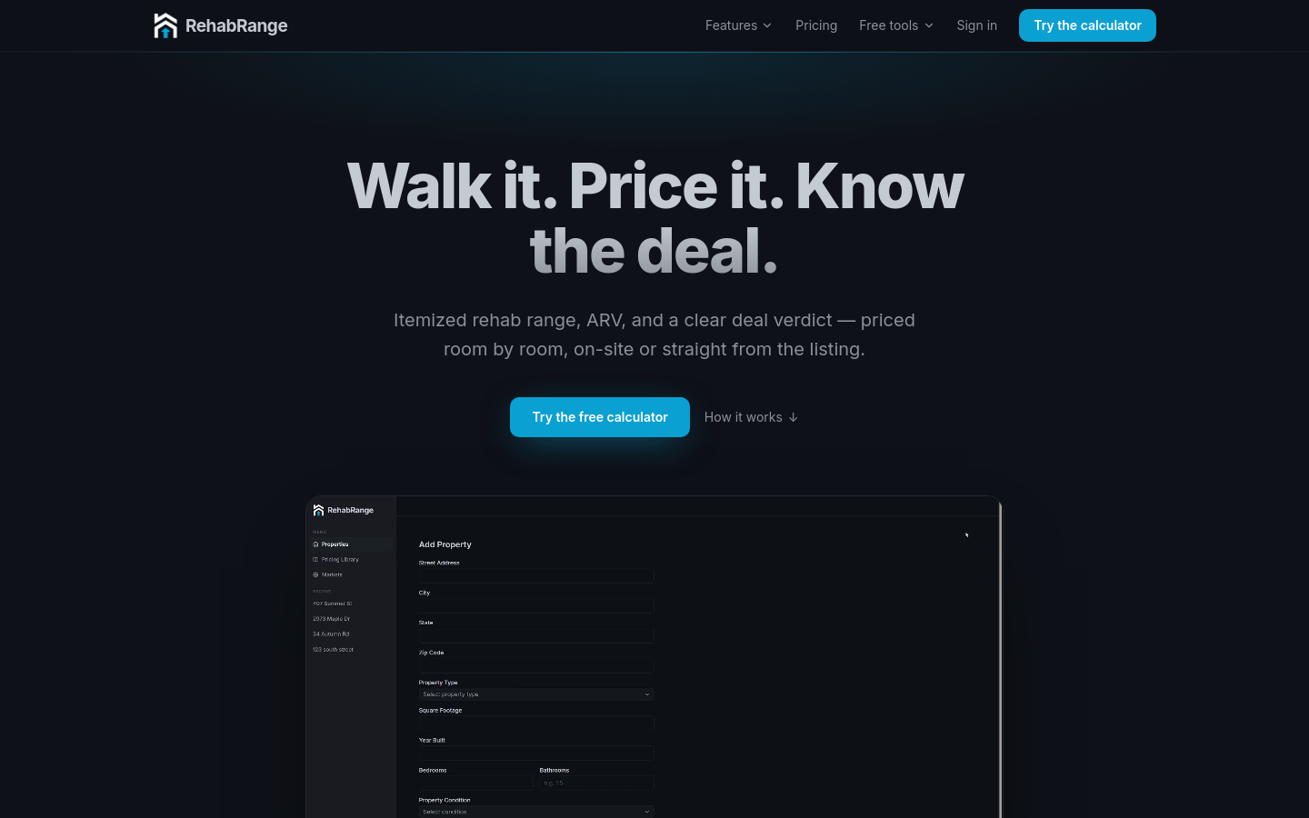rehabrange.com section