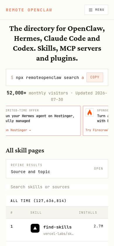 Homepage / Lander