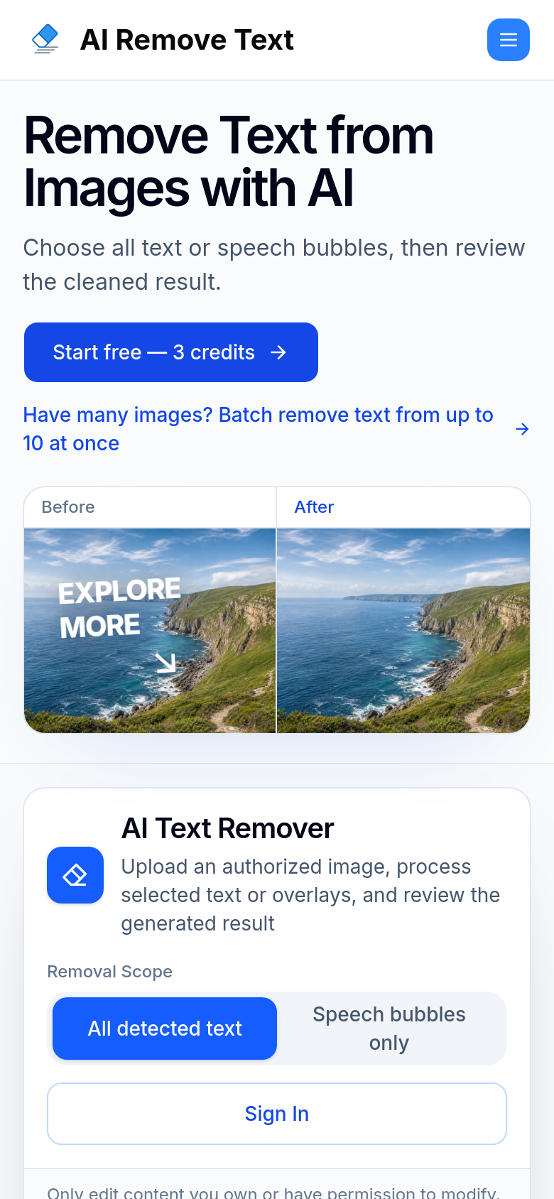 Homepage / Lander