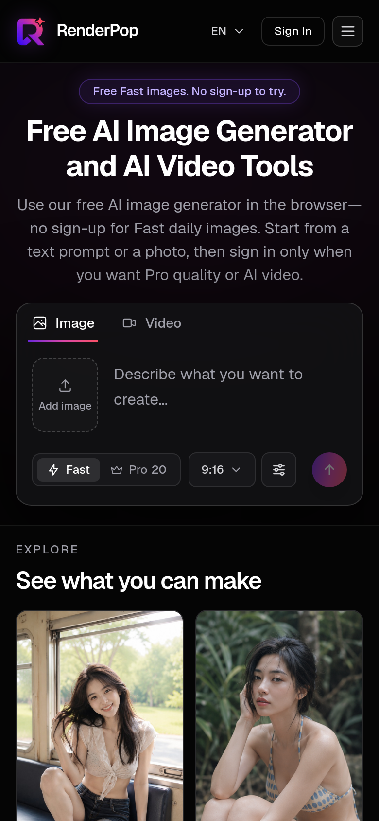 Homepage / Lander