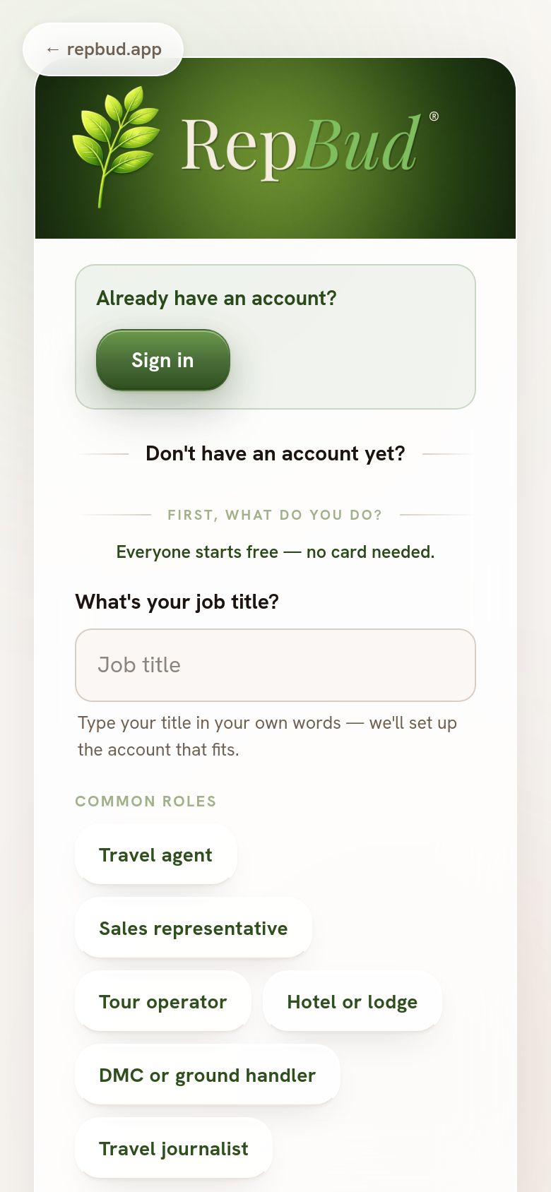 Signup