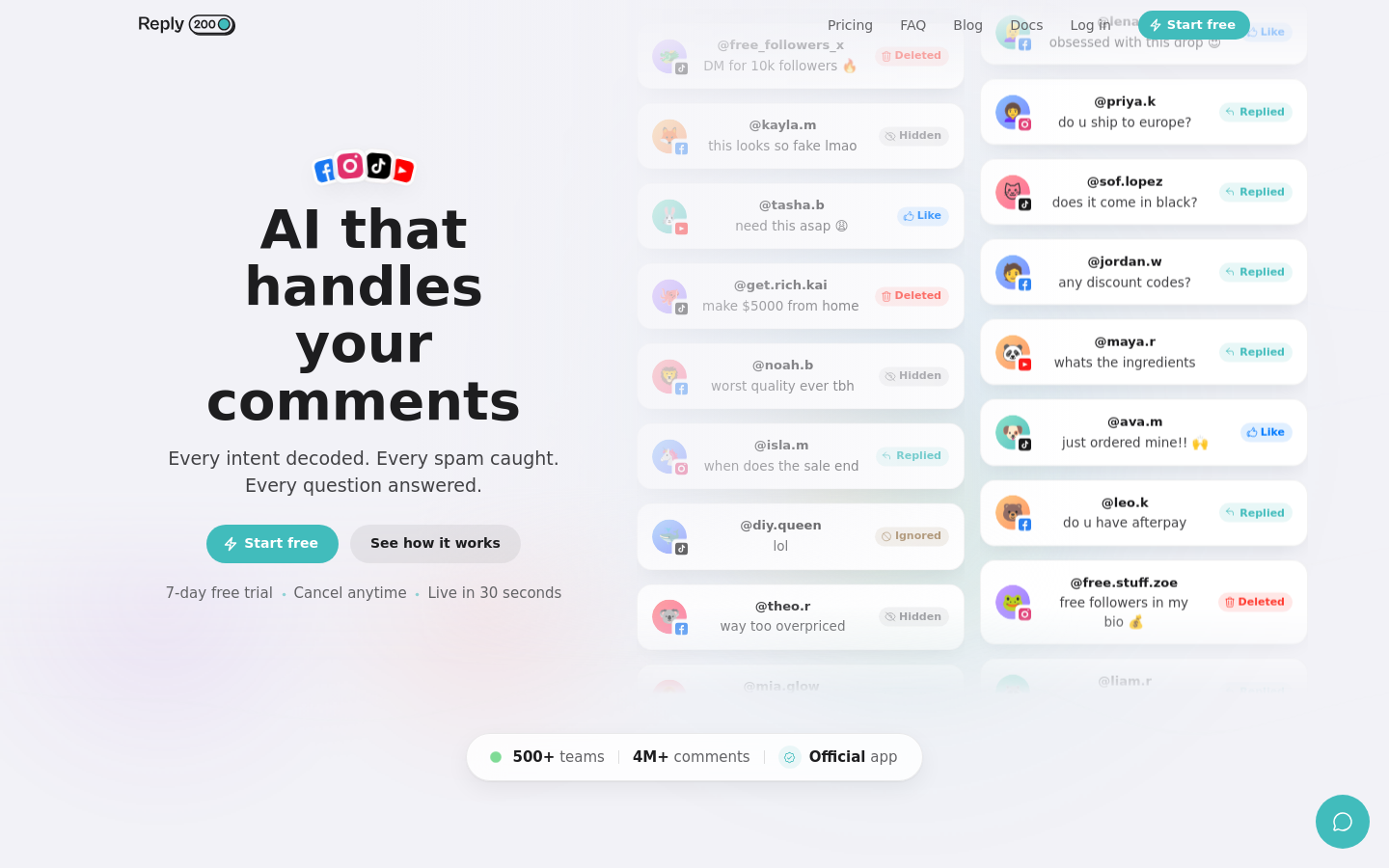 Captured Homepage / Lander