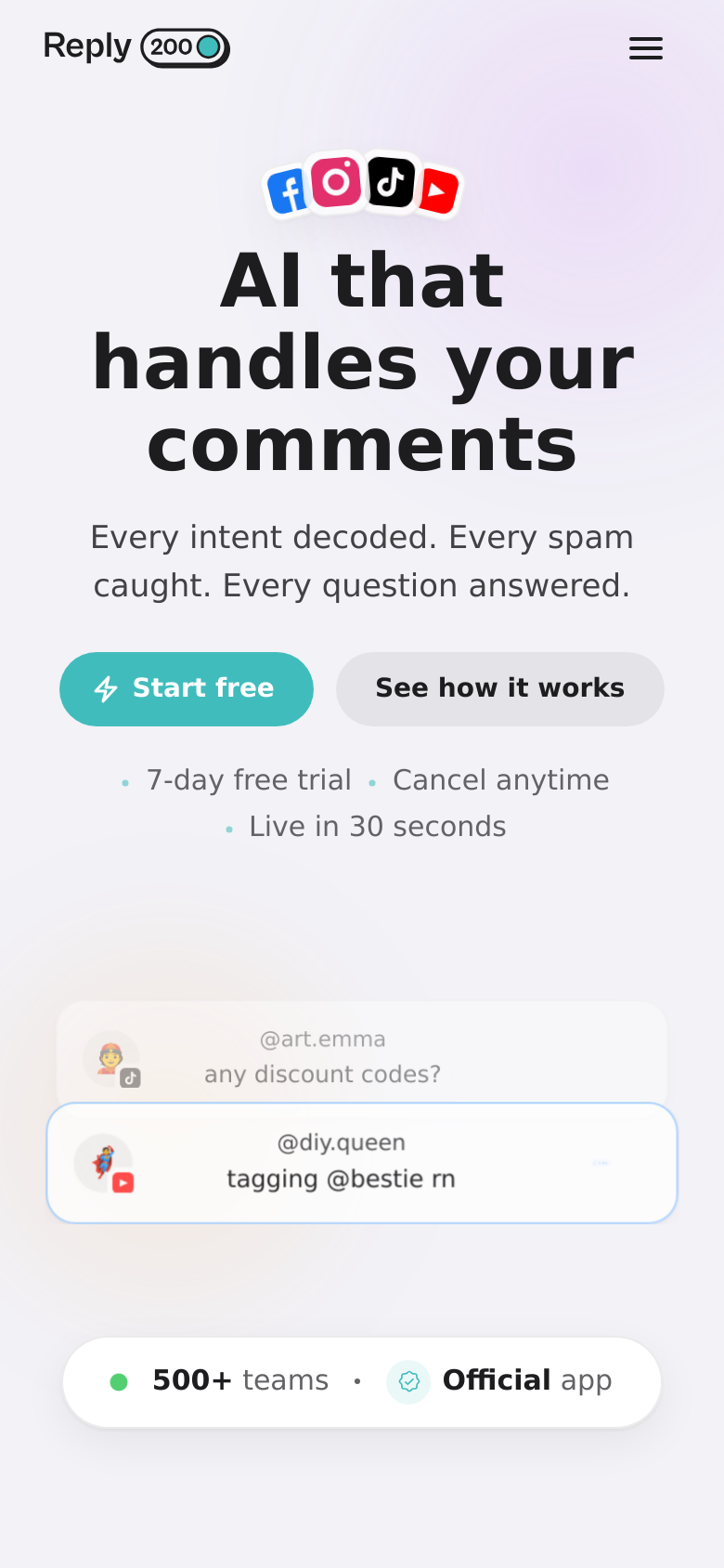 Homepage / Lander