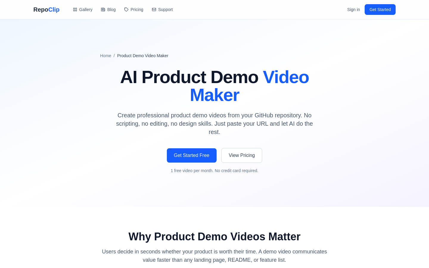 Product Demo Video Maker