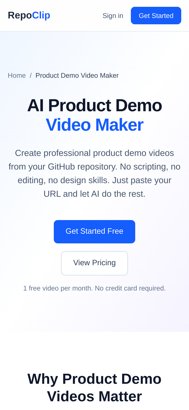 Product Demo Video Maker