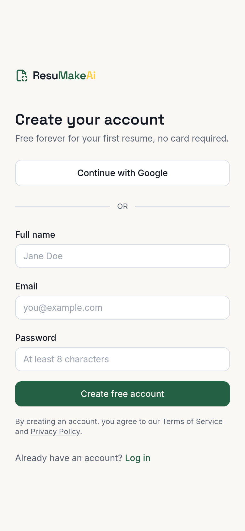 Signup