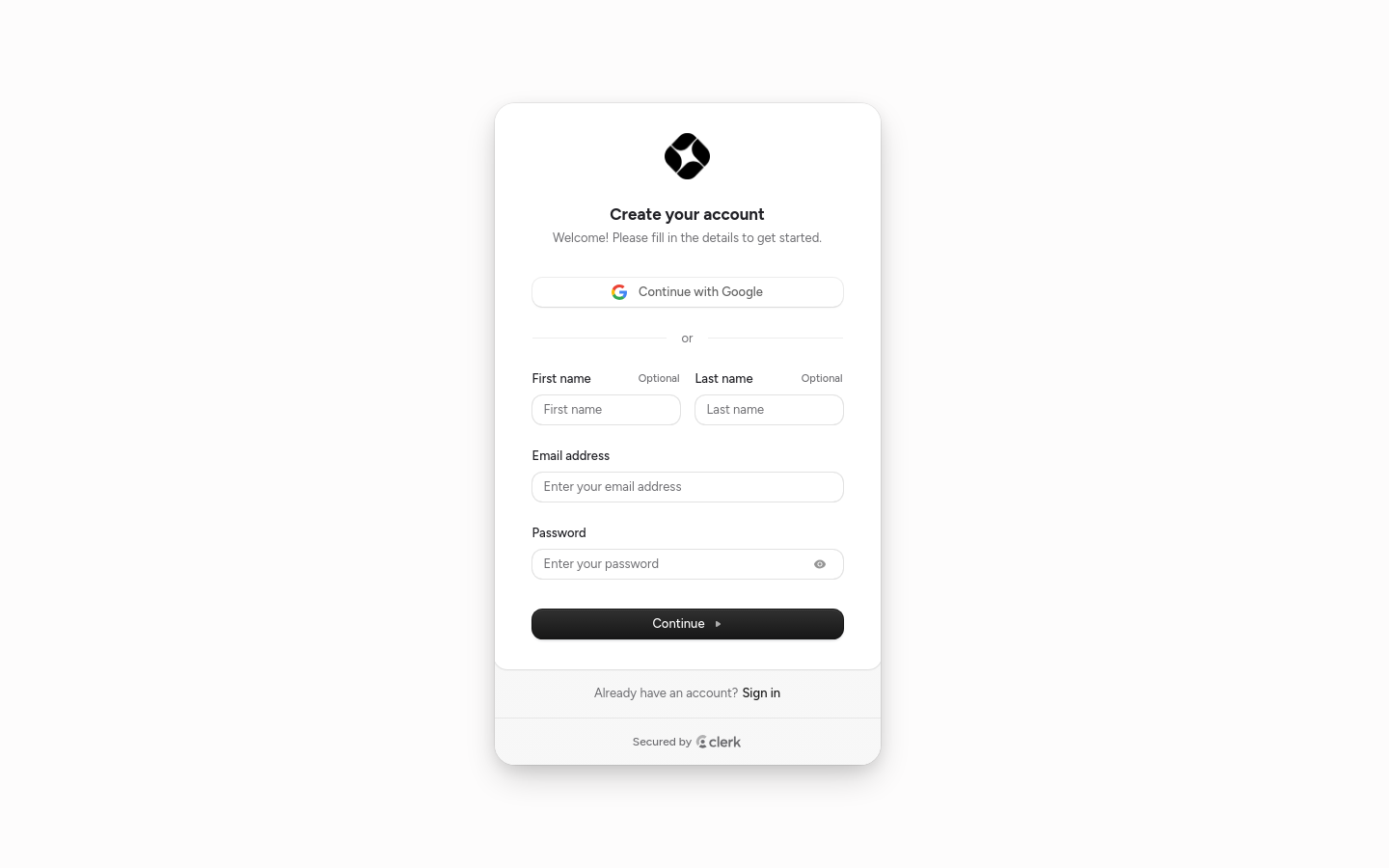Sign Up