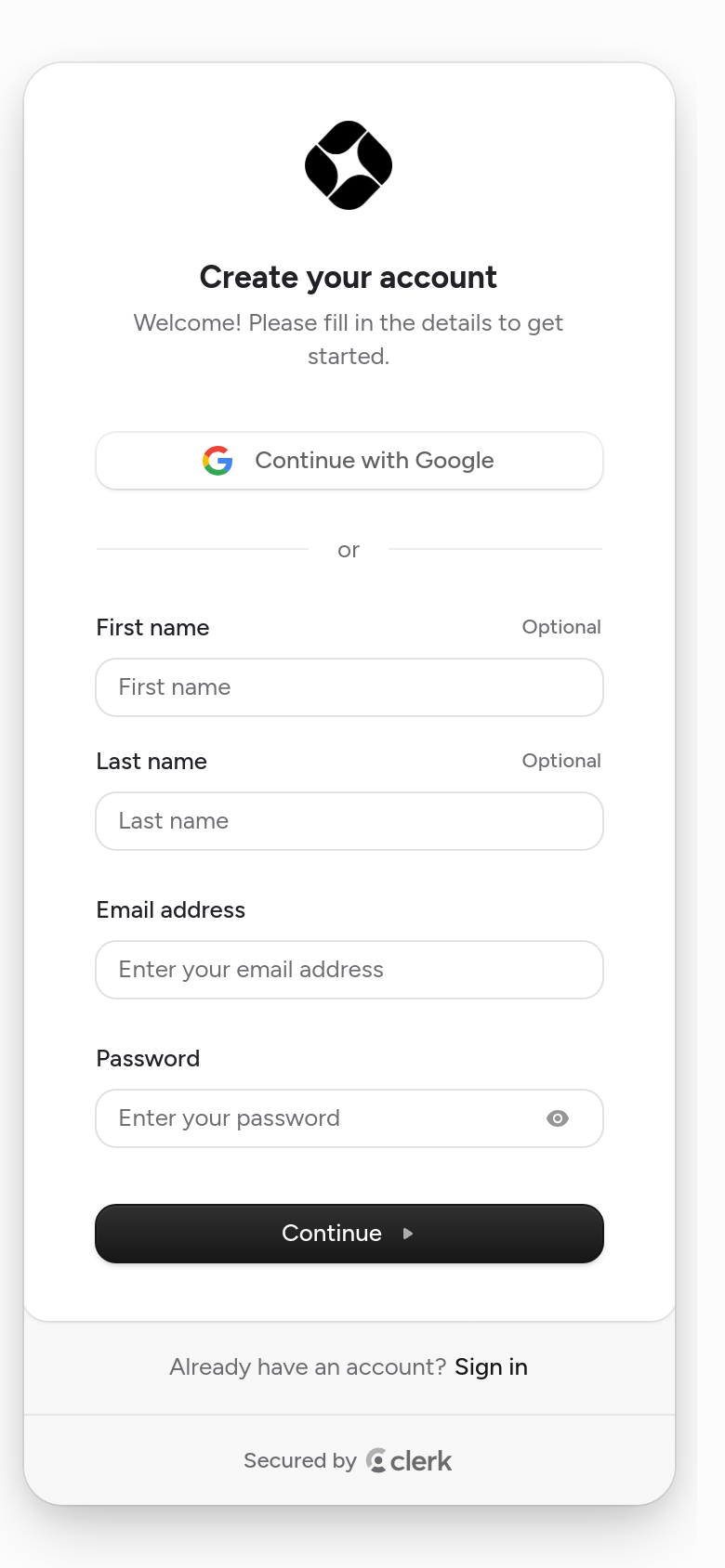 Sign Up