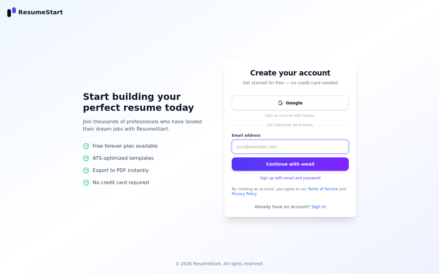 Signup
