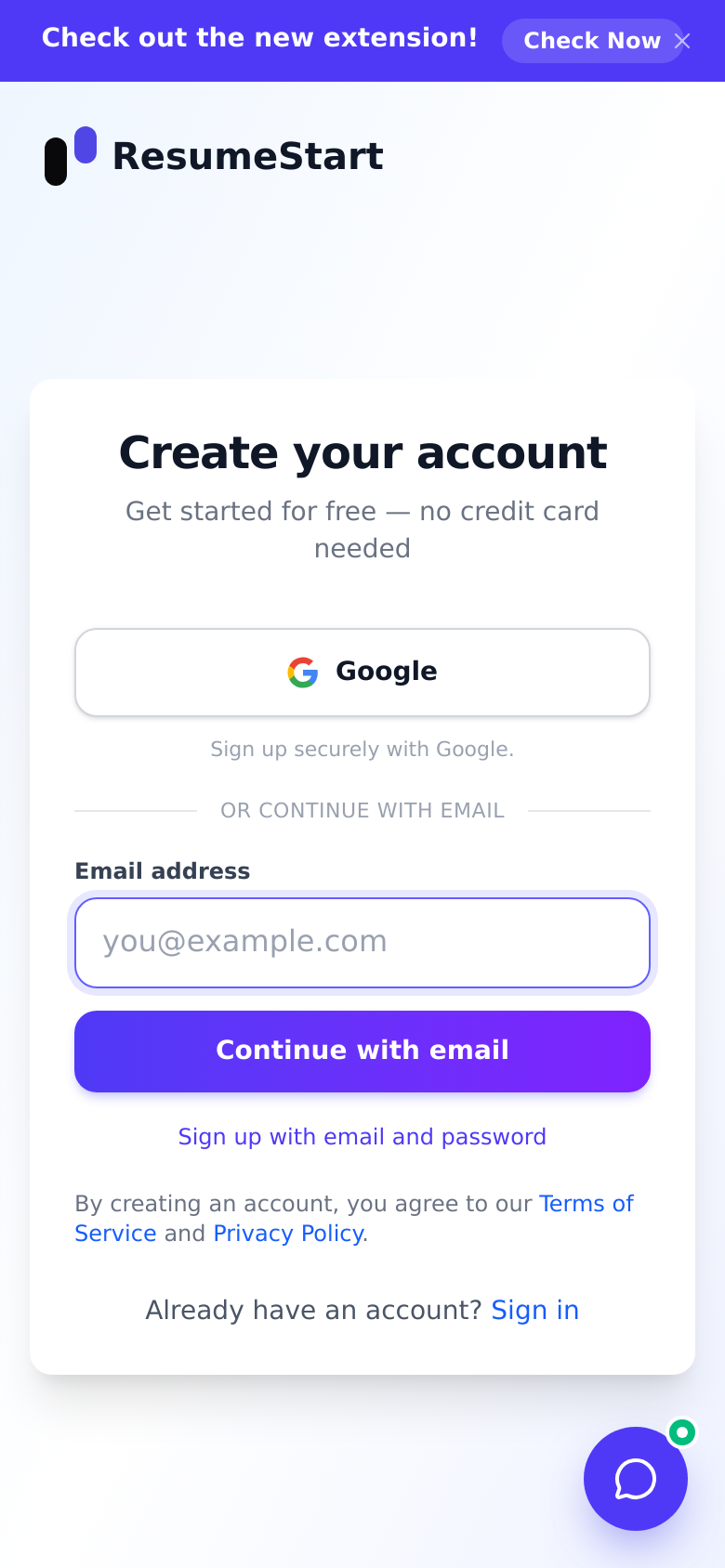 Signup